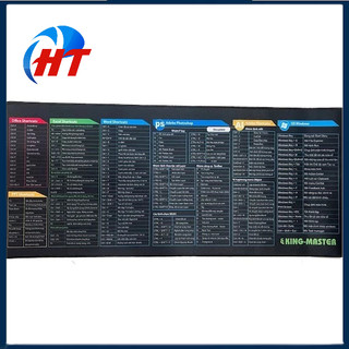 Lót chuột in phím tắt excel, ms-office, photoshop, word, pad mouse , các phím tắt chuột pad - ht