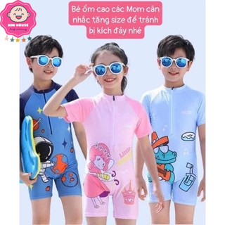 (8-40kg) Đồ bơi liền thân nhiều họa tiết hoạt hình cho bé trai và bé gái đi biển du lịch