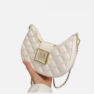 Túi xách nữ đeo chéo Choice QV 47 da mềm kiểu quả trám phối dây xích khóa chữ M