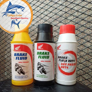 [MẪU NGẪU NHIÊN]Dầu thắng Honda DOT4 chai 200ml, Dầu phanh DOT4 Honda 200ml