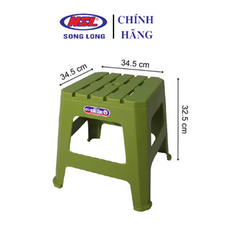 Ghế đẩu trung, cao 5 nan nhựa song long