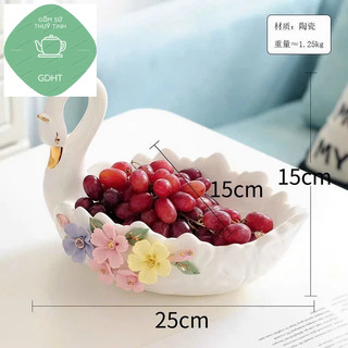 Đĩa thiên nga đựng hoa quả bánh kẹo trang trí nhà cửa- THIÊN NGA SỨ