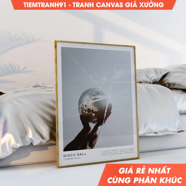 Tranh treo tường, Preppy Disco Ball Wall Art Disco Ball Spiritual Definition Poster Funny Vintage Do
