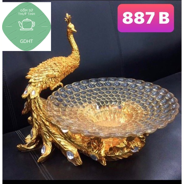 KHAY ĐỰNG HOA QUẢ CHIM CÔNG CAO CẤP