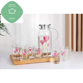 Set Bình Cốc Thuỷ Tinh ⚡𝐂𝐇𝐈̣𝐔 𝐍𝐇𝐈𝐄̣̂𝐓⚡ Phong Cách Bắc Âu