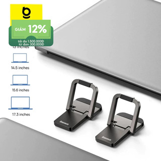 BASEUS Bộ 2 giá đỡ laptop mini Baseus mỏng có thể gập lại Giá đỡ bàn phím nhôm cho Macbook Xiaomi Notebook