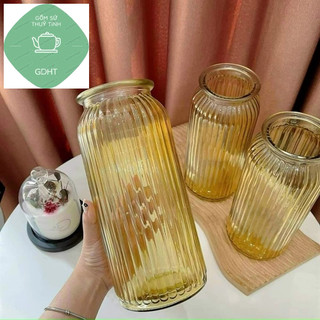 Lọ hoa thủy tinh cao cấp màu sắc đẹp mắt phong cách Bắc Âu