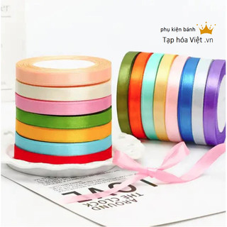 Ruy Băng Lụa 1Cm, ruy băng trang trí bó hoa, gói quà làm handmade