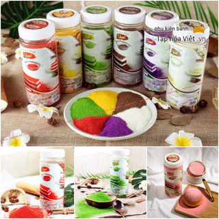 Bột rắc Yum trang trí bánh sinh nhật các vị , cốm mịn trang trí bánh, bột rắc bánh