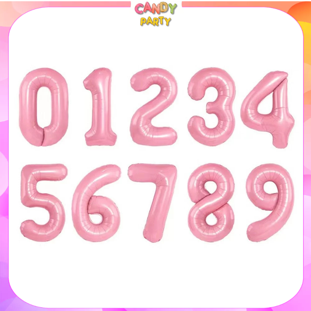 Bong Bóng Kính Nhôm Trang trí sinh nhật thôi nôi màu hồng pastel cho bé cỡ đại BB6