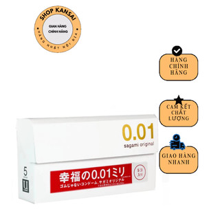 Bao cao su sagami original 0.01 nhật bản hộp 5 chiếc