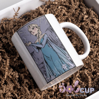 Cốc Sứ Công Chúa Hoạt Hình Disney, Ly Sứ Dễ Thương In Hình Elsa, Ariel, Bạch Tuyết, Lọ Lem