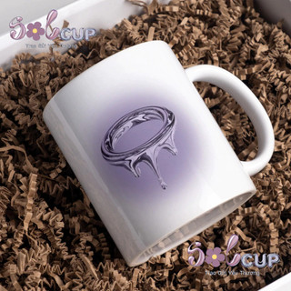 Cốc Sứ In Hình Y2K Tím Purple  (In Hình Tùy Chọn)  - Cốc Uống Nước Có Quai Dung Tích 400ml Solcup HA20