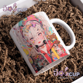 Cốc Sứ Ly Sứ Anime Girl Xinh Đẹp Dễ Thương, Decor Trang Trí Làm Quà Tặng