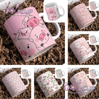 Ly Sứ Heo Hồng, Cốc Sứ Uống Nước In Hình Lợn Hồng Cute Dễ Thương, Quà Tặng Decor Độc Đáo