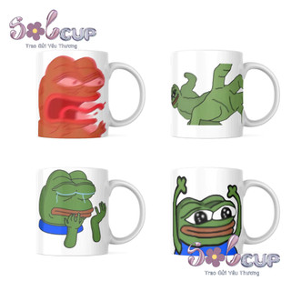 Cốc Sứ, Ly Sứ Ếch Xanh Pepe, Meme Bựa Đáng Yêu Dành Cho Vozer Dung Tích 350ml