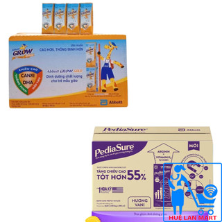 [CHÍNH HÃNG] Sữa Bột Pha Sẵn Abbott Grow Gold/ PediaSure Hương Vani Thùng 48 hộp x 180ml (Cao hơn, thông minh hơn)