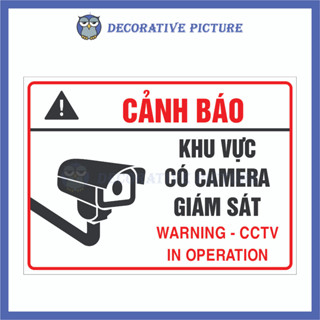  Biển Cảnh Báo Khu Vực Có Camera Giám Sát - Warning - Cctv In Operation 