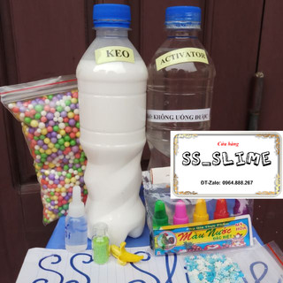 Bộ kit làm slime xốp/Floam slime/ Crunchy slime 350ml