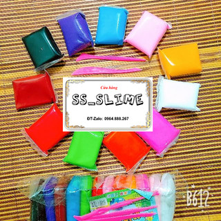 Bịch 12 màu đất sét nhật superclay làm slime