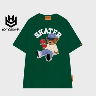 Áo thun Localbrand HY KOREA In hình Bear Skater 2120 Tay Lỡ unisex phom rộng vải cotton