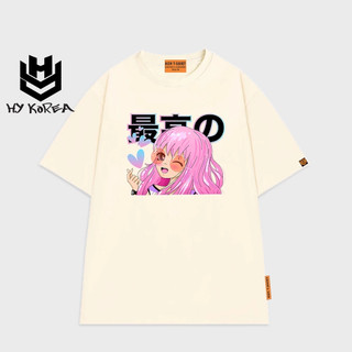 Áo thun Localbrand HY KOREA In hình Girl Kute 2123 Tay Lỡ unisex phom rộng vải cotton