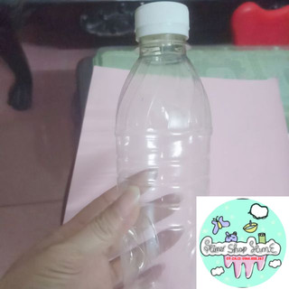 Chai nhựa tròn nắp trắng 500ml.