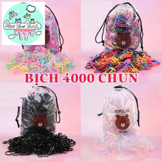 Túi 4000 chun buộc tóc nhiều màu cho bé
