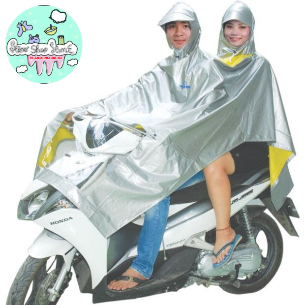 ÁO MƯA 2 DA 2 ĐẦU