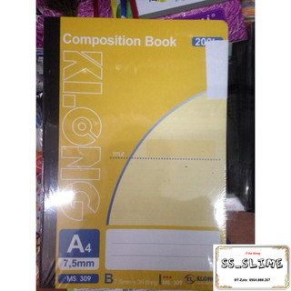 Sổ composition a4 200 trang klong ms 309- khách sỉ ib