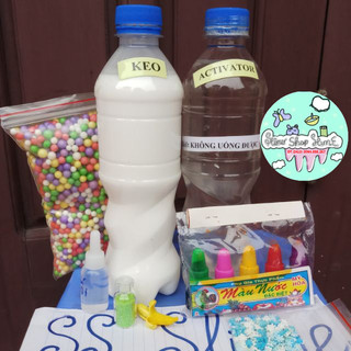 Bộ kit làm slime xốp/Floam slime/ Crunchy slime 350ml