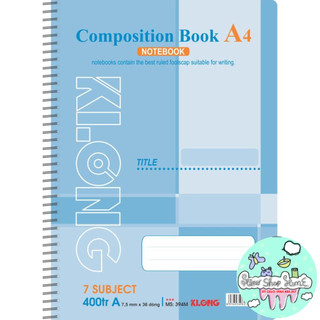 [sỉ ib] Sổ lò xo đơn Klong Composition Book - 400 trang; MS 394M