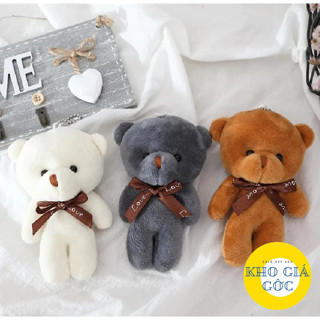(Combo 5) Móc Khóa Gấu Bông Mini, Chất Liệu PP Cotton Mềm Mịn Dễ Thương Phù Hợp Treo Balo, Chìa Khóa, Túi Xách