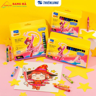Bút sáp màu rửa được - Washable Crayons Thiên Long Colokit - Nhân vật Futy Akooland thế giới học cụ thần kỳ