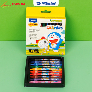 Bút sáp 10 màu colokit doraemon cr-c04/do thiên long