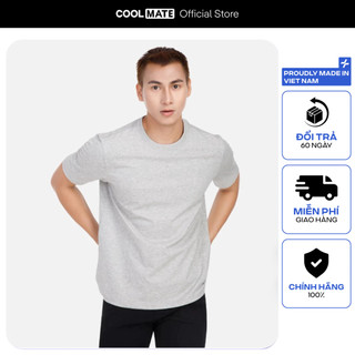 Áo thun nam Cotton Compact Premium chống nhăn màu XÁM Coolmate 