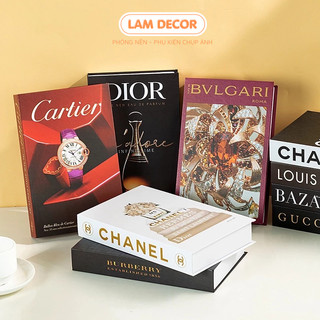 Sách decor, mô hình sách giả trang trí, phụ kiện chụp ảnh quần áo phụ kiện sang trọng, sách trưng bày kệ