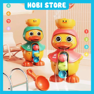 Vịt bánh xe nước đồ chơi nhà tắm cho bé vui nhộn - Hobi Store