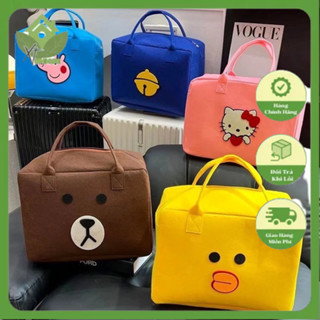 Túi Du Lịch Đa Năng Hình Thú Chất Liệu Vải Nỉ Xốp, Túi Cài Vali Đựng Đồ Đi Biển, Đi Chơi Kích Thước 40x30x20cm