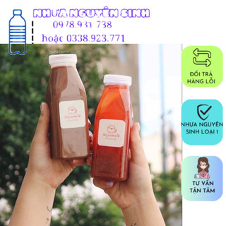 (Hoả Tốc HN) 100 chai nhựa cổ rộng 330ml kèm nắp và màng Seal