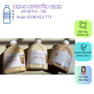 Chai nhựa bầu lùn 500ml kèm nắp