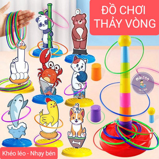 Đồ chơi vận động bộ ném vòng động vật với nhiều hình dễ thương/màu sắc bắt mắt cho bé rèn luyện sự khéo léo 89030 maison