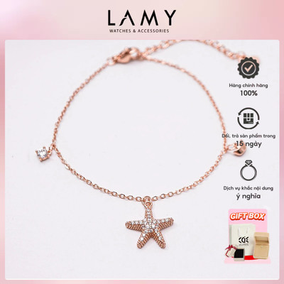 Vòng tay bạc LAMY Star Fish Rose Gold Bracelet 2256