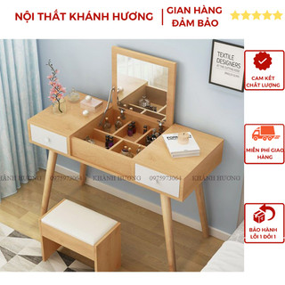 Tủ - Bàn Trang Điểm Kèm Gương Cao Cấp 2 Trong 1 Tiết Kiệm Không Gian