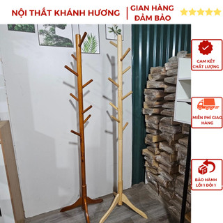 Cây treo đồ xào treo quần záo gỗ cao su hàng loại 1