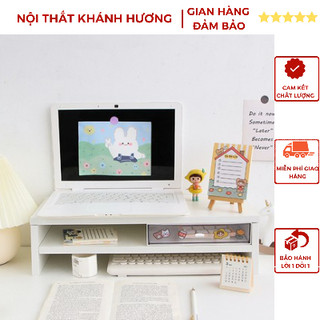 KỆ ĐỂ SÁCH - KỆ MÁY TÍNH - DECOR LẮP GHÉP - 2 TẦNG NHIỀU MÀU SẴN HÀNG