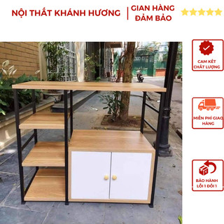 Kệ Để Lò Vi Sóng - Kệ Để Đồ Nhà Bếp Khung Sắt Sơn Tĩnh Điện