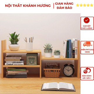 Giá Sách Để Bàn Mẫu 03 Size To (Bảo hành 6 tháng) Vân Gỗ và Trắng