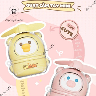 Quạt mini động vật dễ thương, quạt cầm tay dây sạc thiết kế nhỏ gọn sáng tạo làm quà tặng ý nghĩa