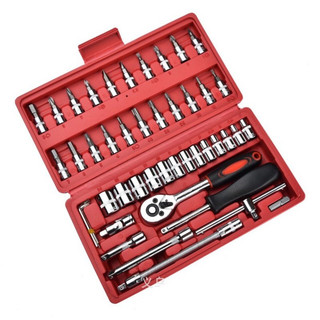 ( HÀNG LOẠI 1 BH 1 NĂM) BỘ DỤNG CỤ SỬA CHỮA 46 CHI TIẾT, MÓN BẮT MỞ BULÔNG ỐC VÍT SỬA CHỮA XE MÁY Ô TÔ CAO CẤP